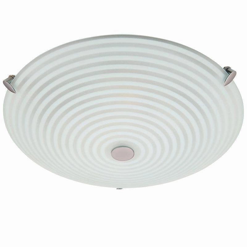Endon Roundel 2 Light Chrome & Glass Ceiling Flush