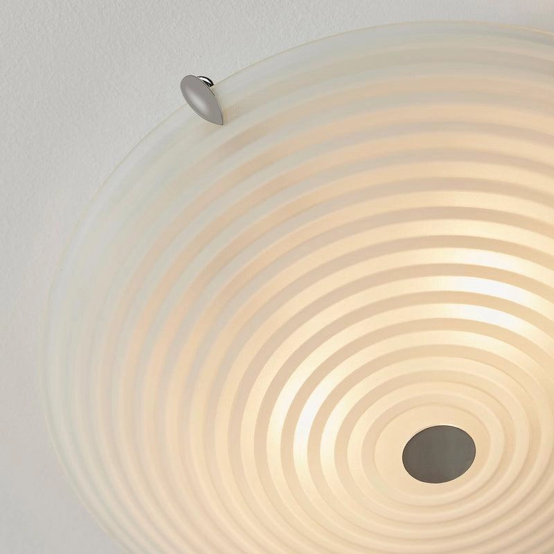 Endon Roundel 2 Light Chrome & Glass Ceiling Flush