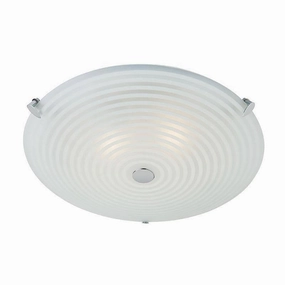 Endon Roundel 2 Light Chrome & Glass Ceiling Flush simple ceiling design light