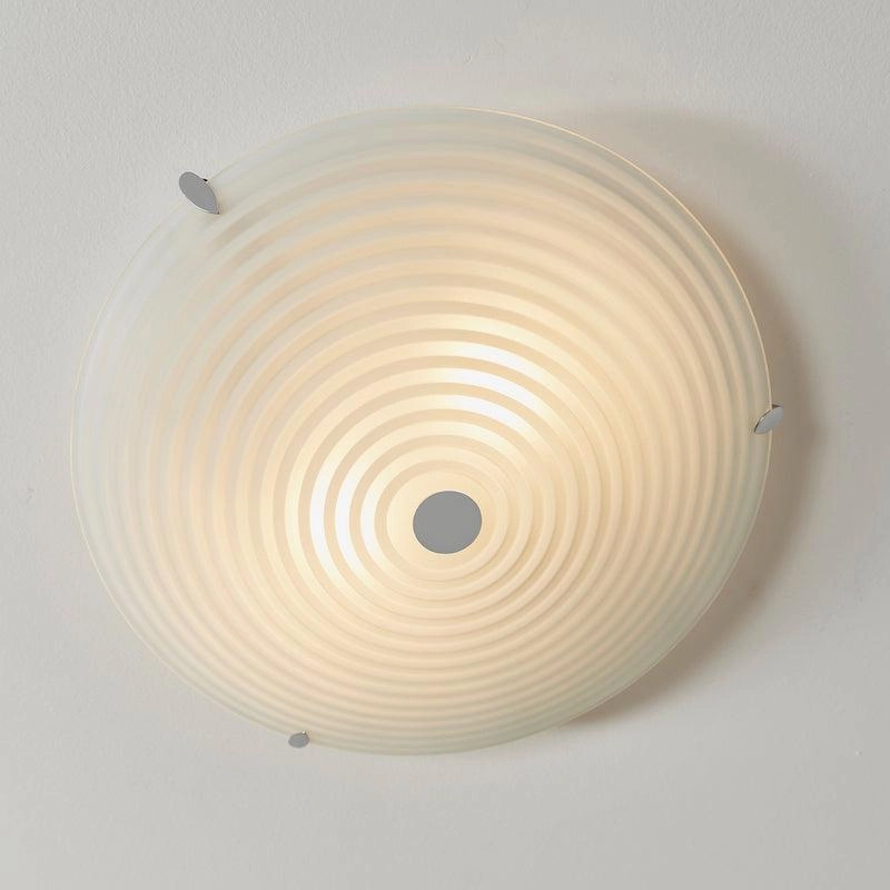Endon Roundel 2 Light Chrome & Glass Ceiling Flush