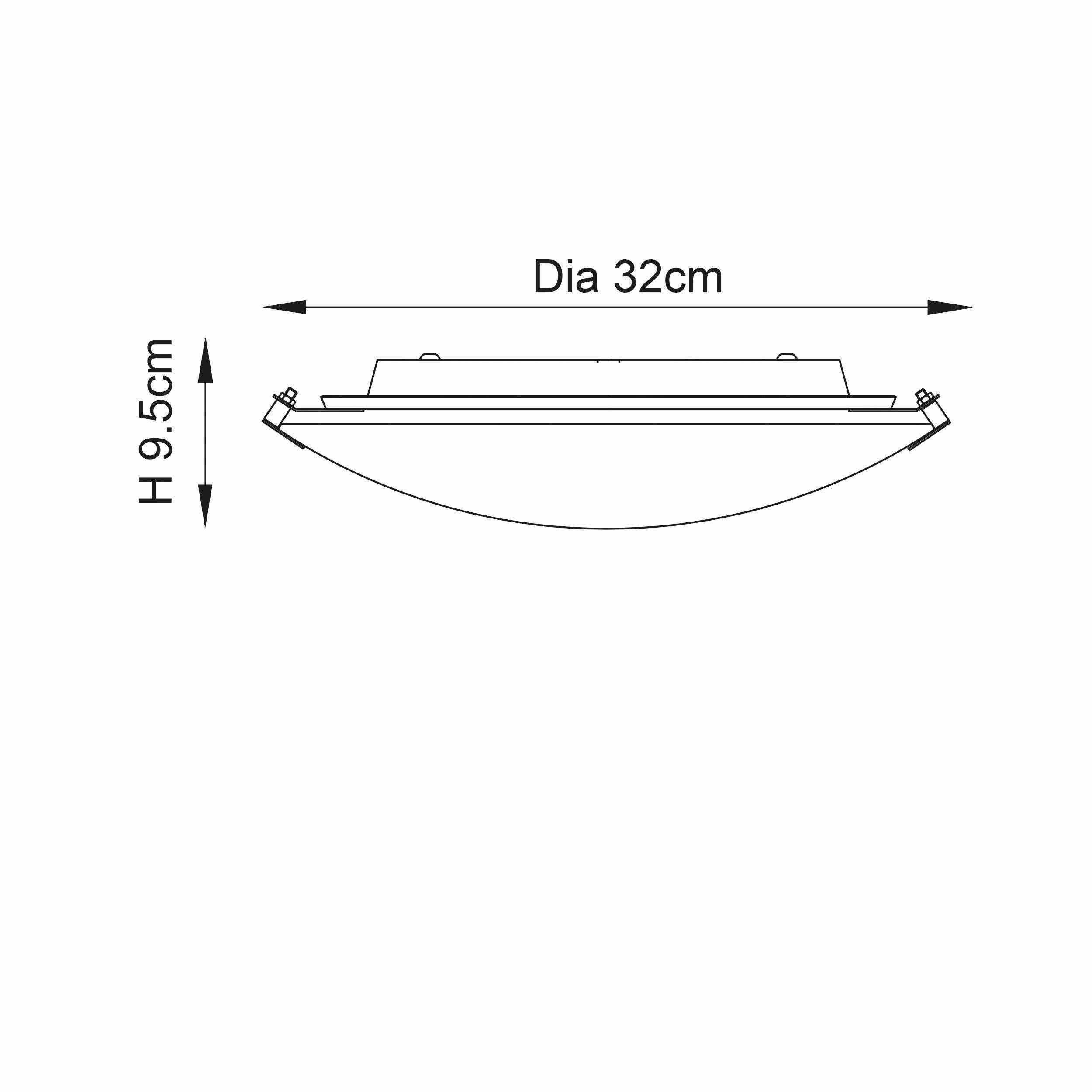 Endon Roundel 2 Light Chrome & Glass Ceiling Flush