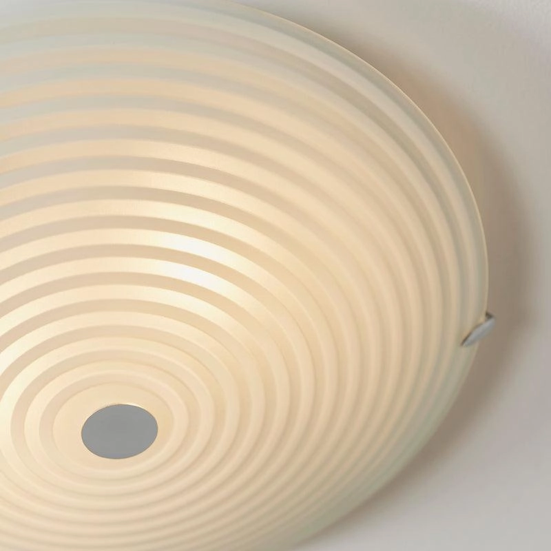 Endon Roundel 2 Light Chrome & Glass Ceiling Flush