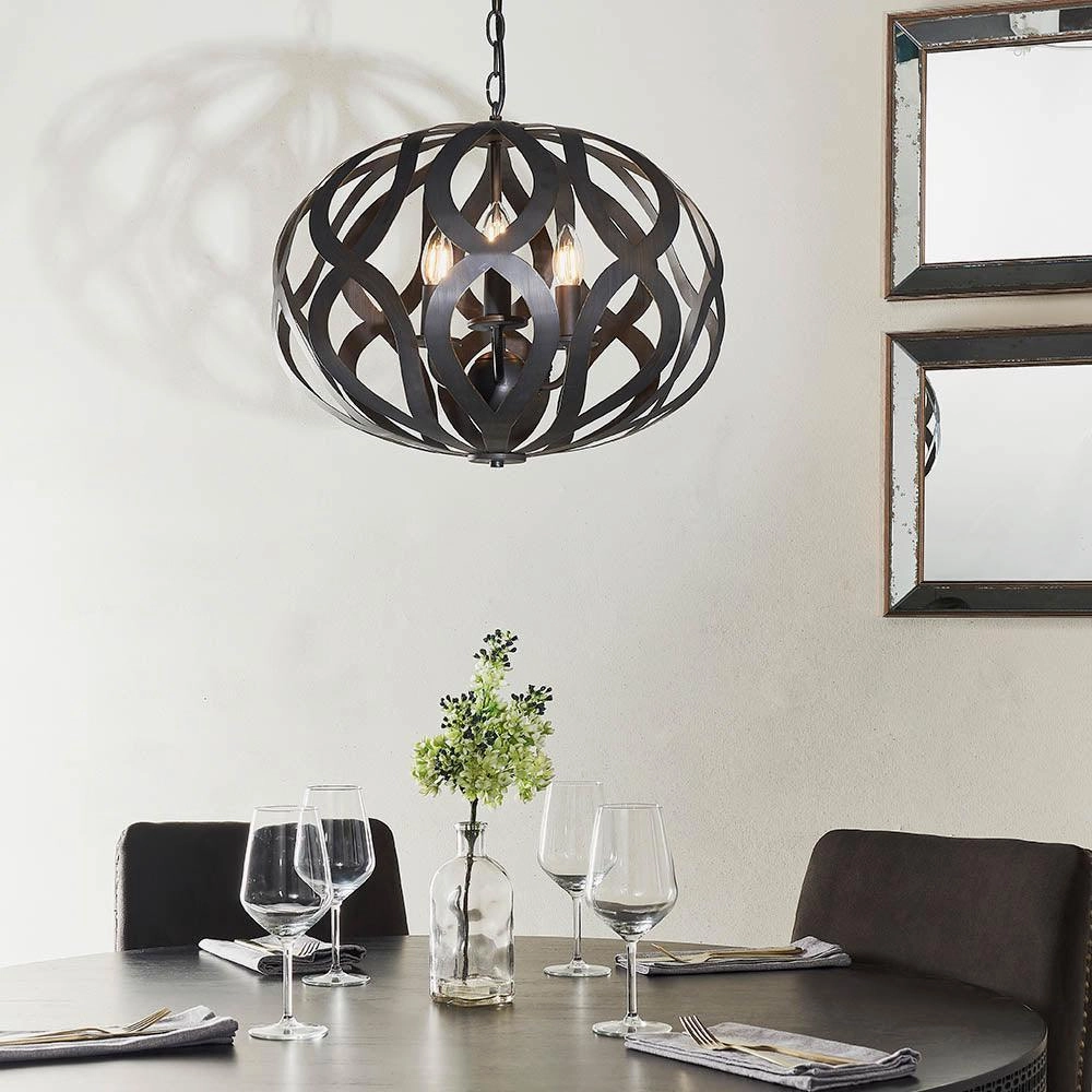 Endon Sirolo 3 Light Antique Bronze Pendant