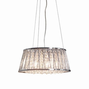 Endon Sophia 5 Light Chrome & Crystal Ceiling Pendant minimalist ceiling light
