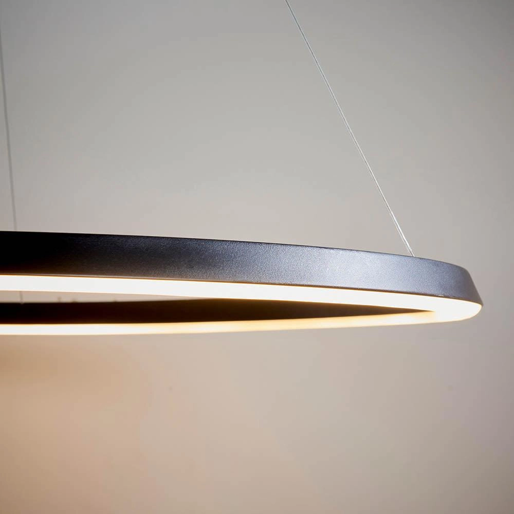 Endon Staten 1 Light Matt Black Pendant Ceiling Light