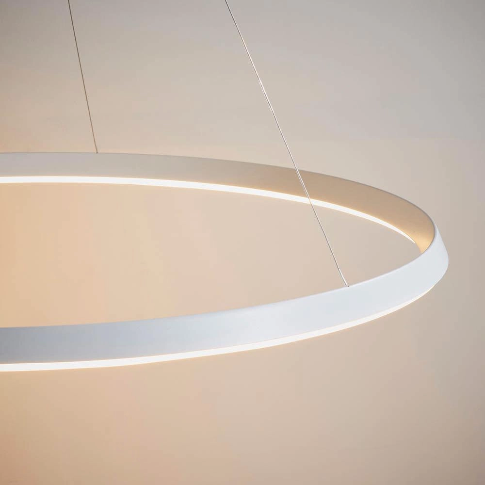 Endon Staten 1 Light Matt White Pendant Ceiling Light