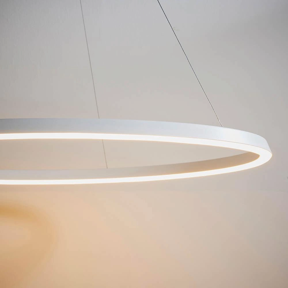 Endon Staten 1 Light Matt White Pendant Ceiling Light