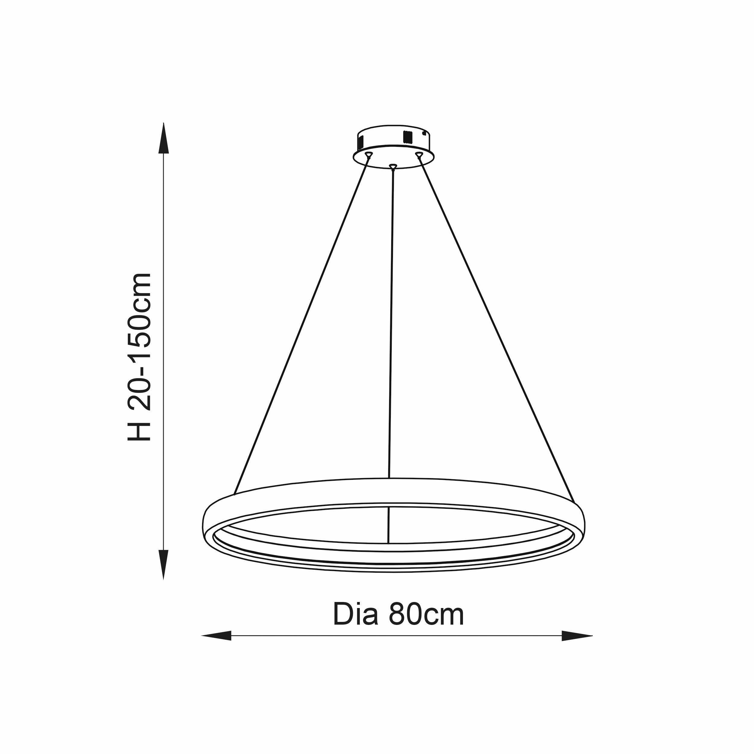 Endon Staten 1 Light Matt White Pendant Ceiling Light