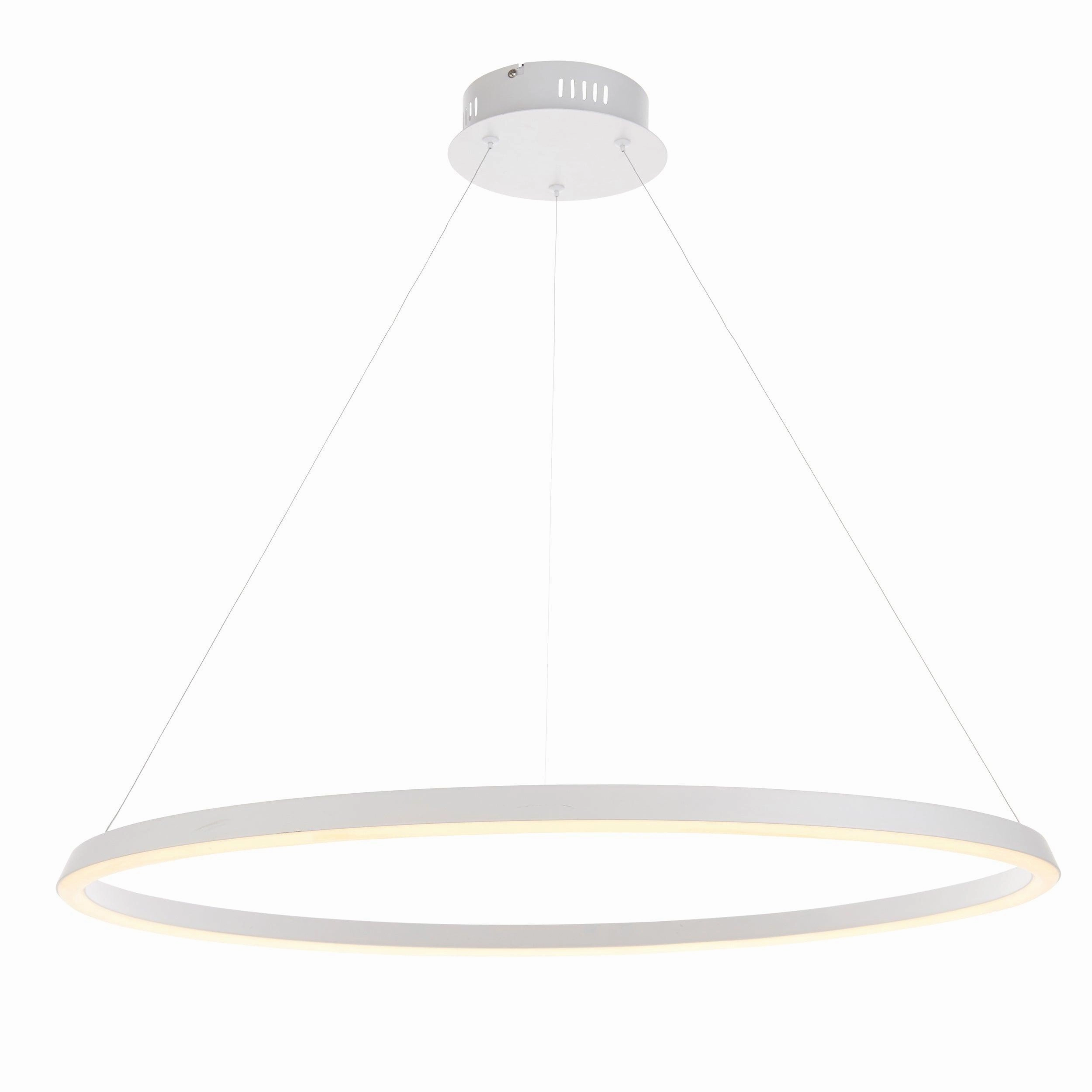 Endon Staten 1 Light Matt White Pendant Ceiling Light modern ceiling lamp
