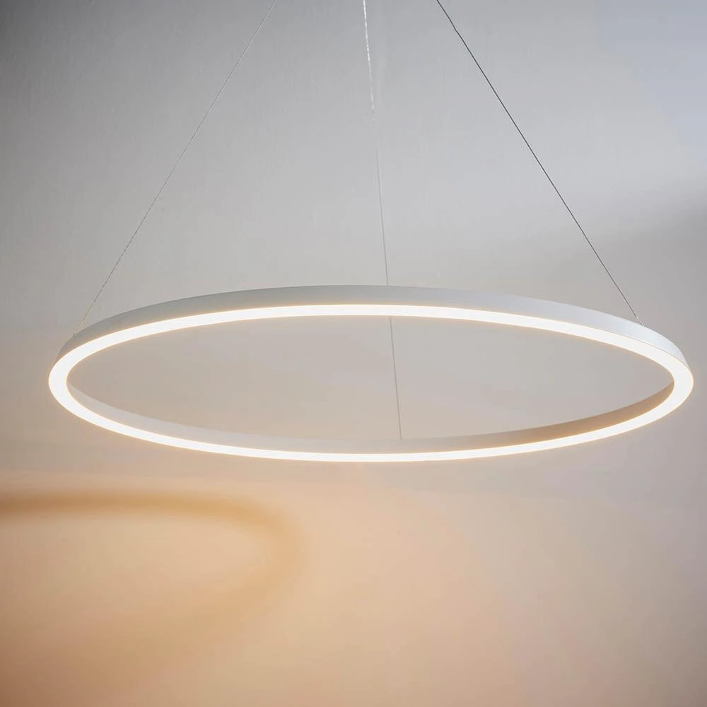 Endon Staten 1 Light Matt White Pendant Ceiling Light