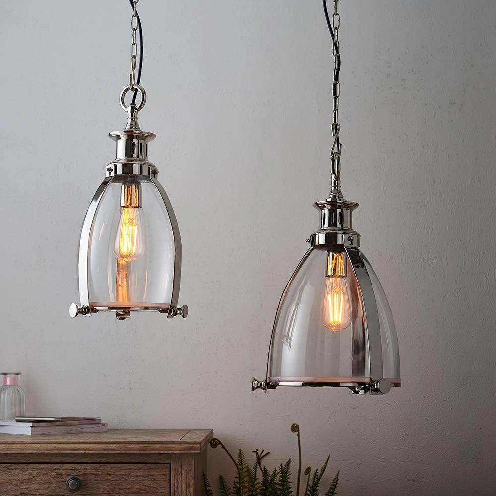 Endon Storni 1 Light Matt Nickel Pendant Ceiling Light