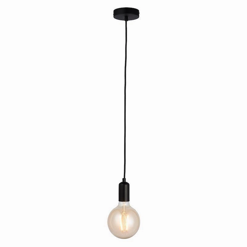 Endon Studio 1 Light Large Black Ceiling Pendant Light