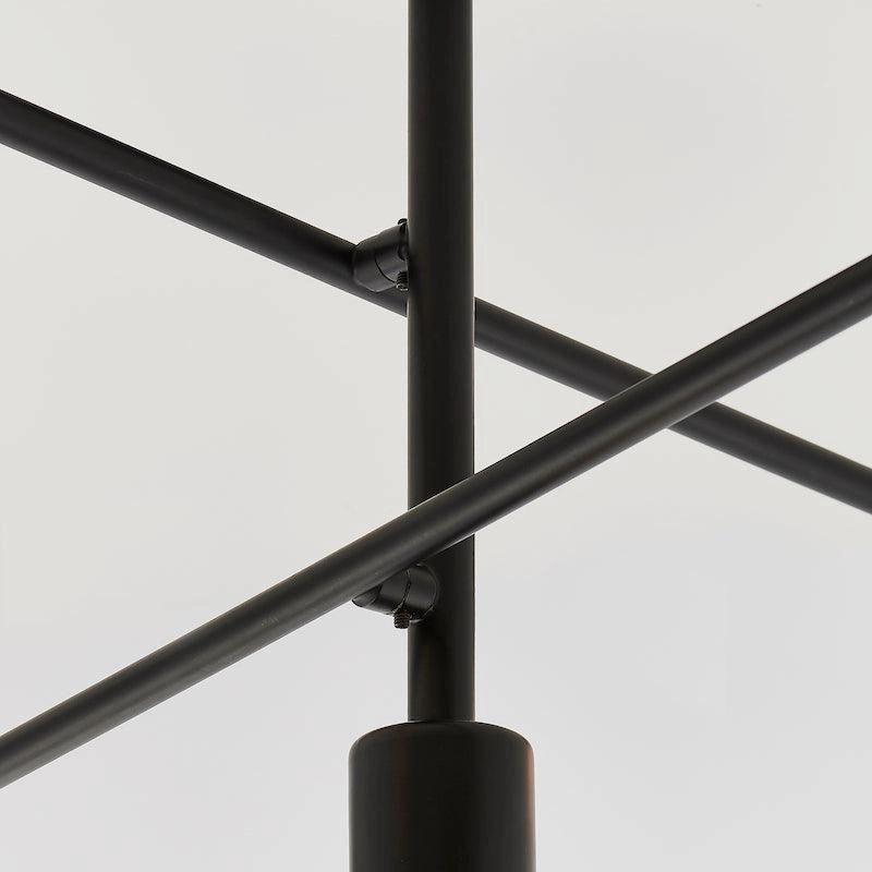 Endon Studio 5 Light Matt Black Semi Flush Ceiling Light