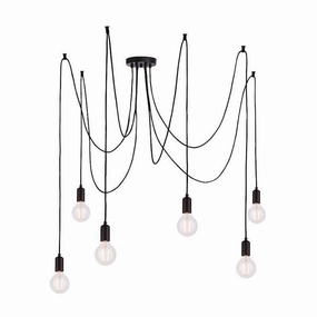 Endon Studio 6 Light Black Ceiling Pendant Light modern ceiling lamp