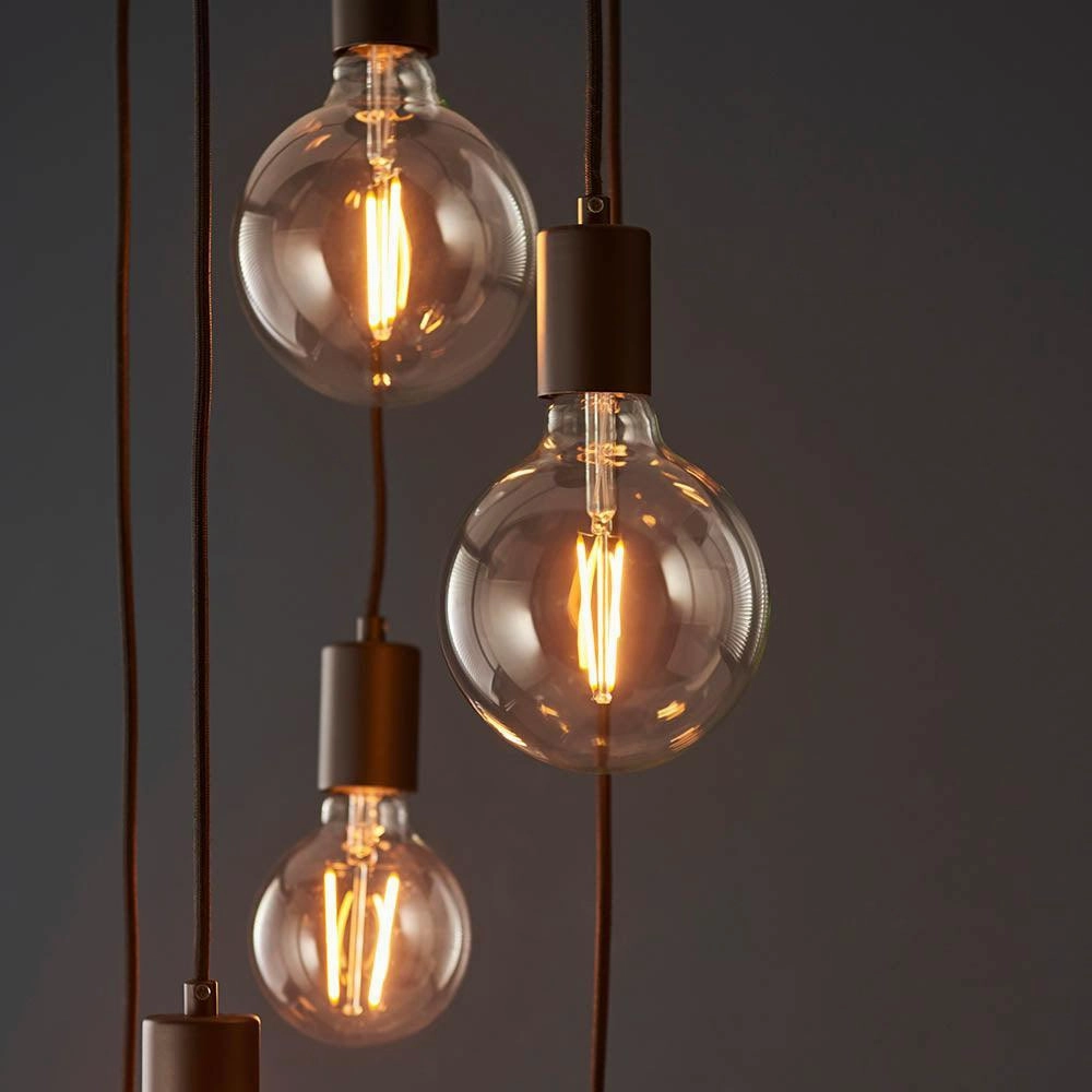 Endon Studio 6 Light Black Pendant Ceiling Light