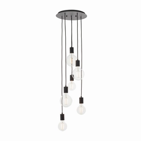 Endon Studio 6 Light Black Pendant Ceiling Light simple ceiling design light