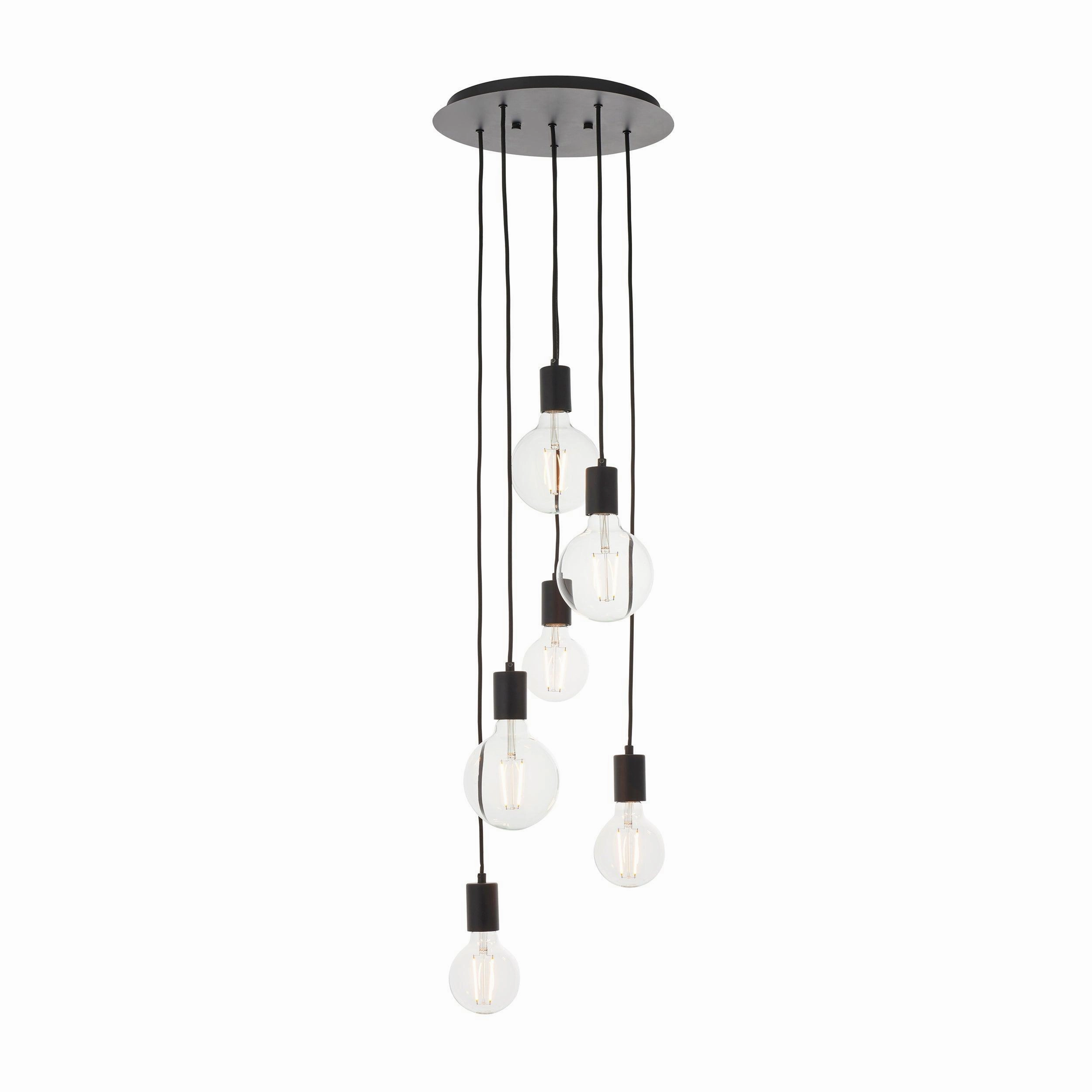 Endon Studio 6 Light Black Pendant Ceiling Light modern ceiling lamp
