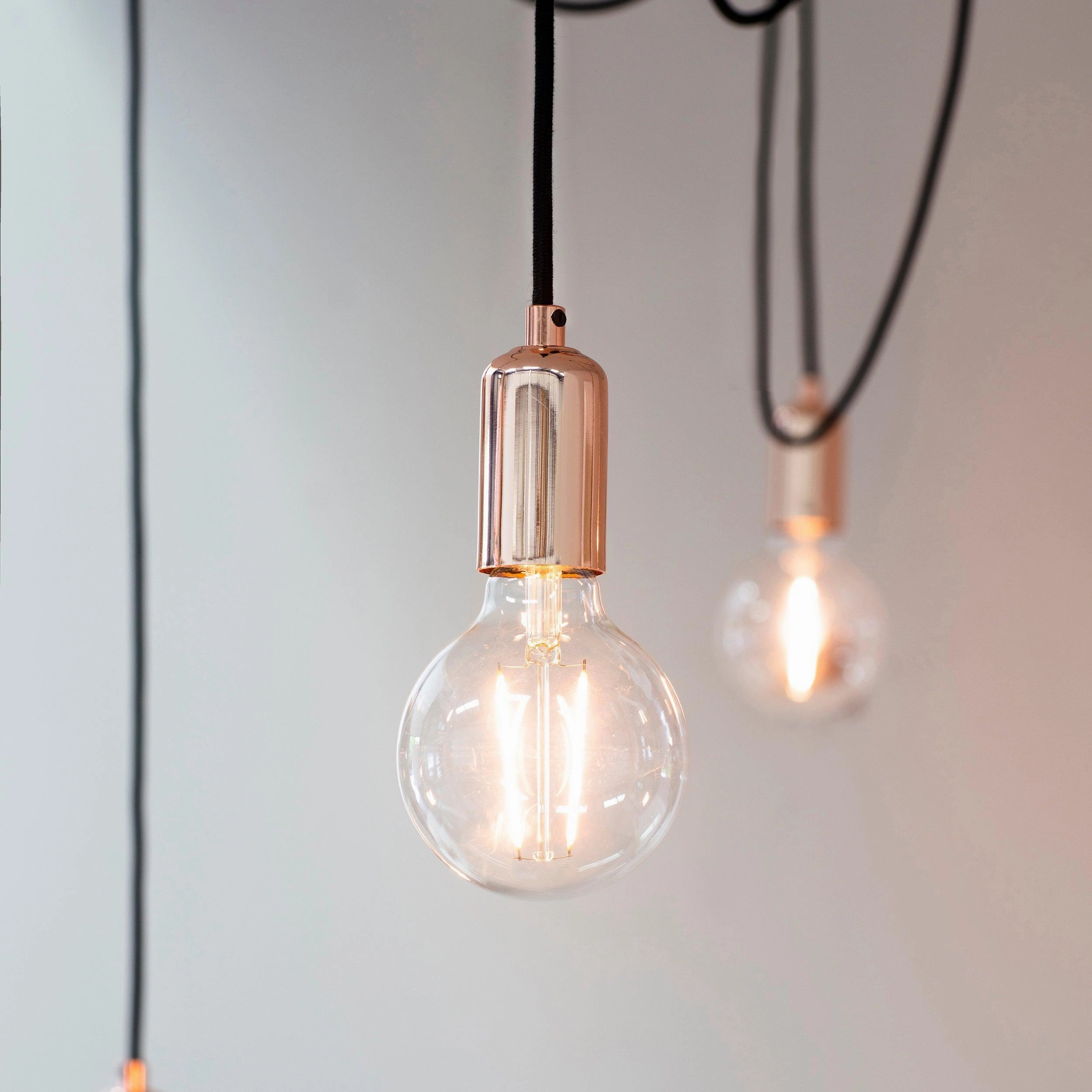 Endon Studio 6 Light Copper Ceiling Pendant Light