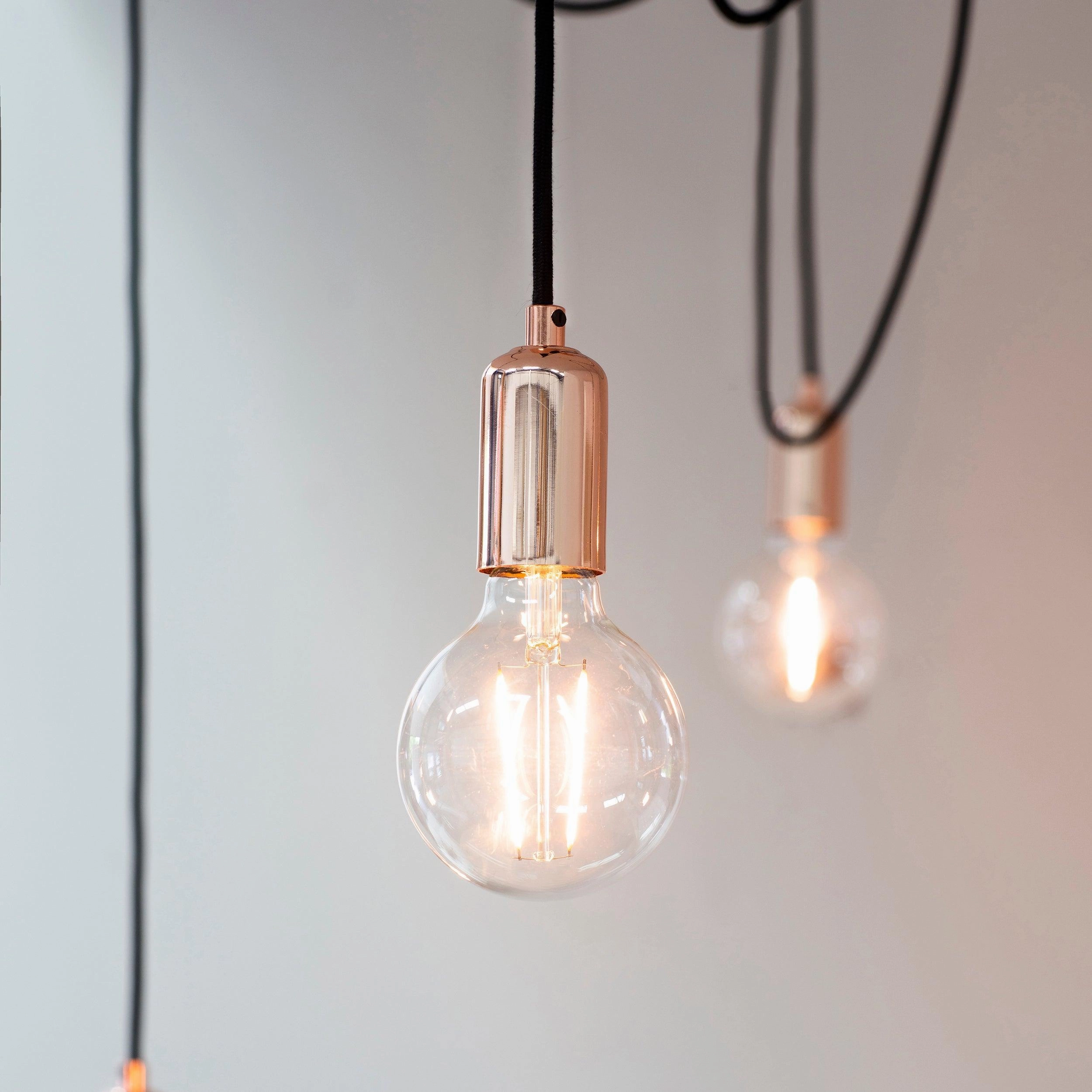 Endon Studio 6 Light Copper Ceiling Pendant Light