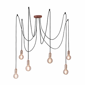Endon Studio 6 Light Copper Ceiling Pendant Light simple ceiling design light