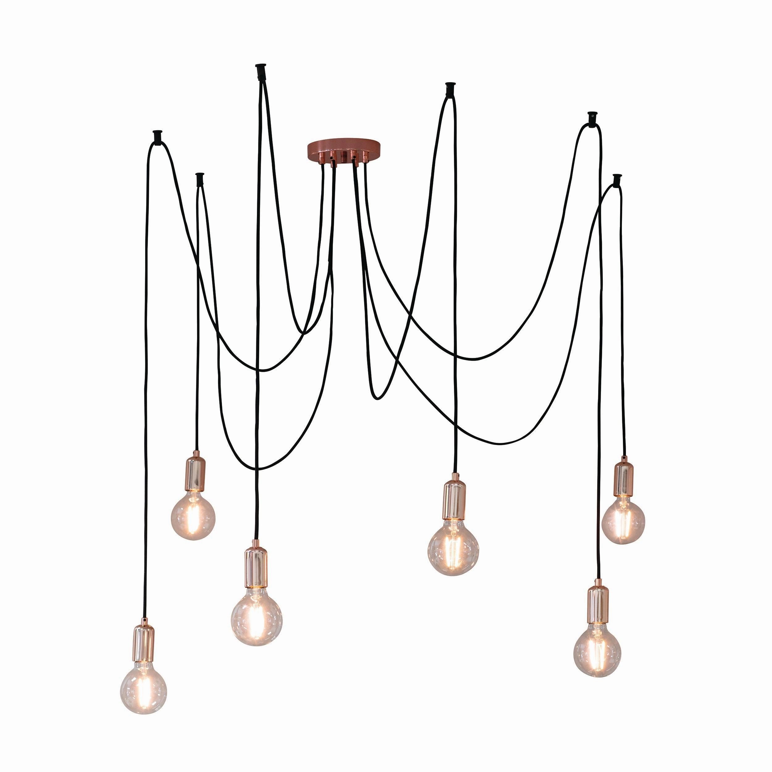 Endon Studio 6 Light Copper Ceiling Pendant Light simple ceiling design light