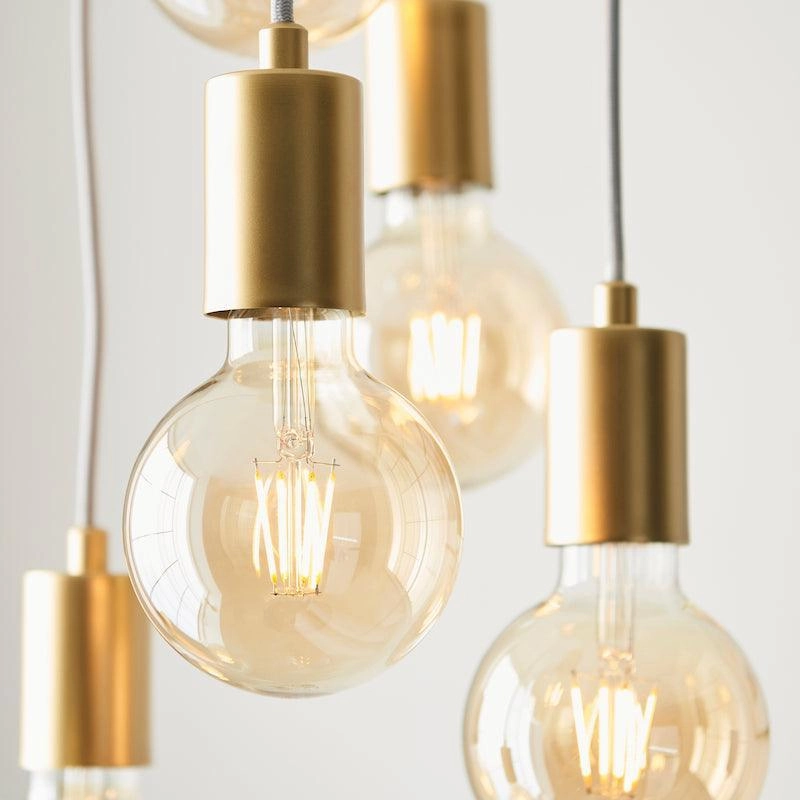 Endon Studio 6 Light Gold Ceiling Pendant