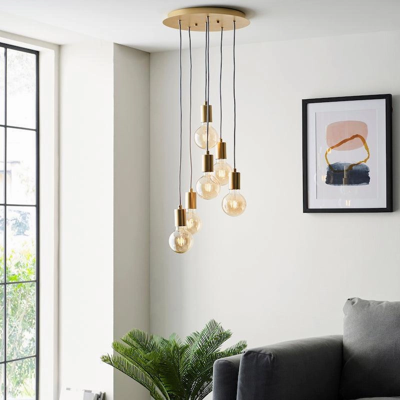 Endon Studio 6 Light Gold Ceiling Pendant