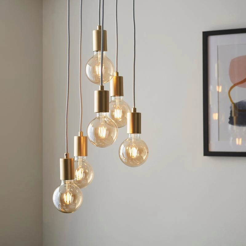 Endon Studio 6 Light Gold Ceiling Pendant
