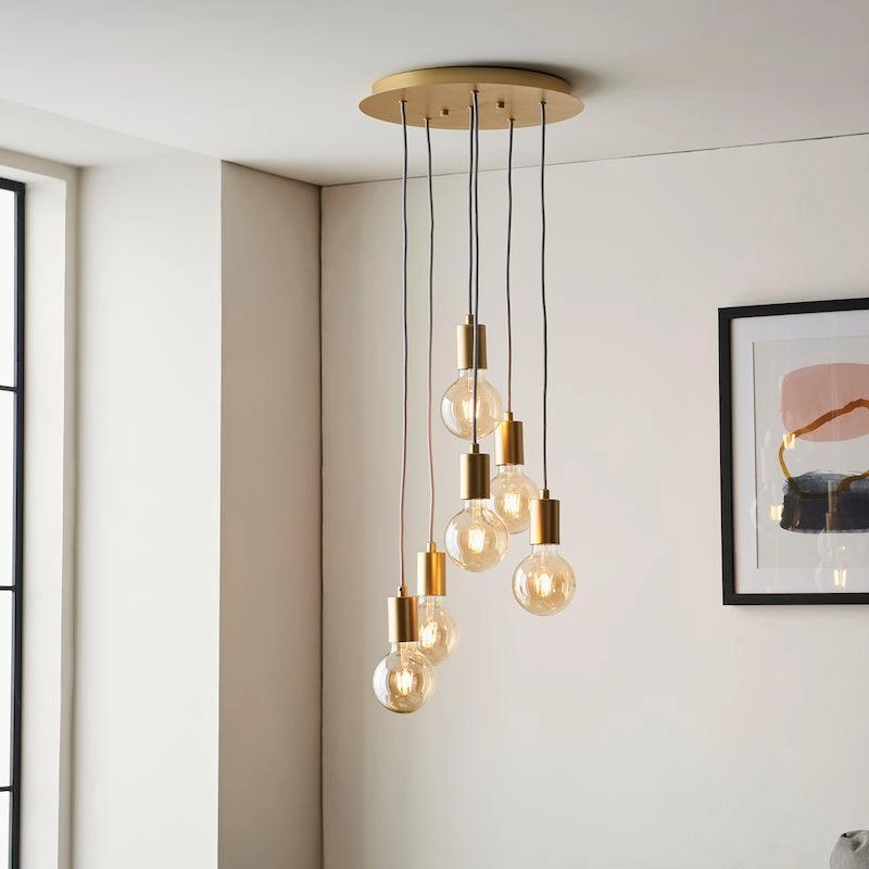 Endon Studio 6 Light Gold Ceiling Pendant