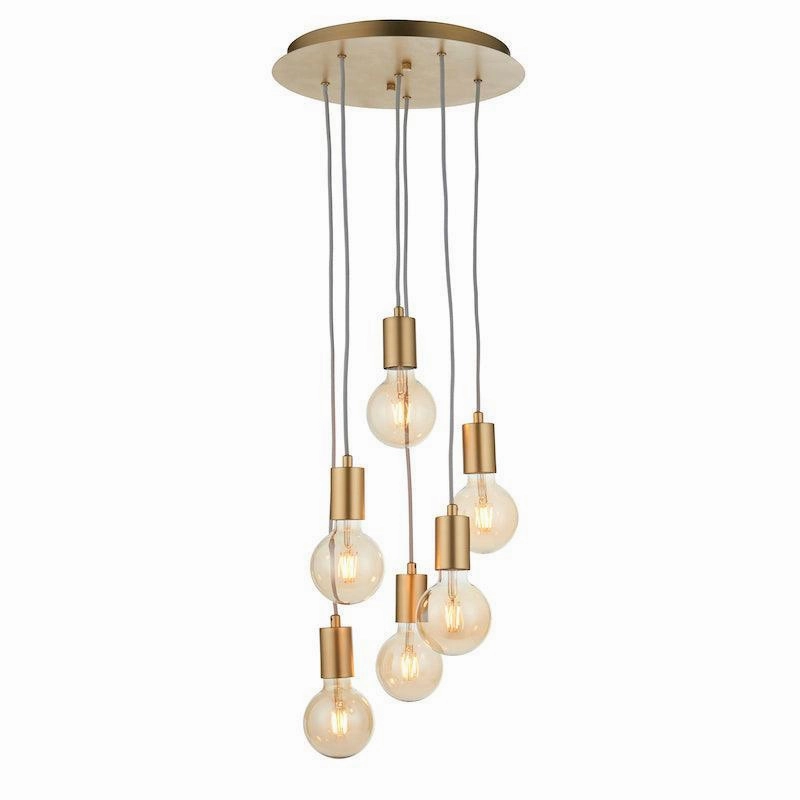 Endon Studio 6 Light Gold Ceiling Pendant