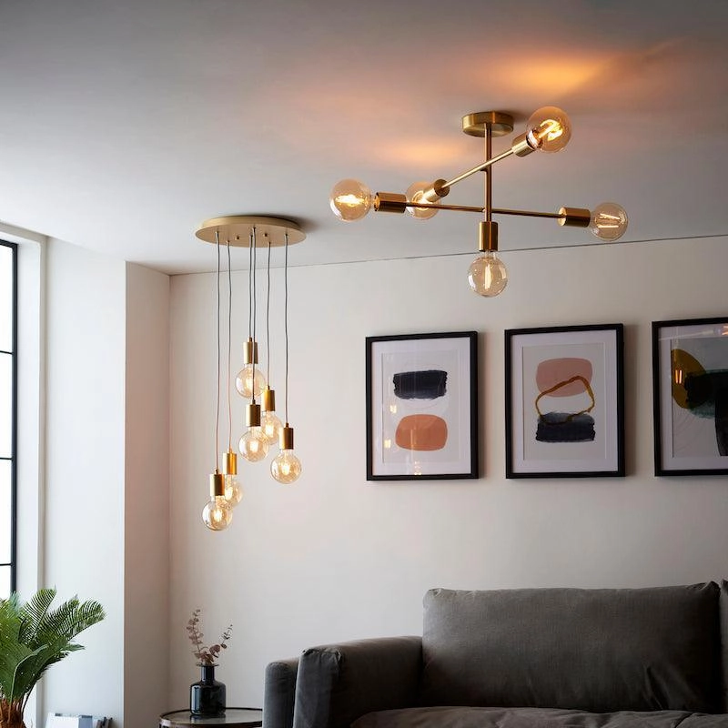 Endon Studio 6 Light Gold Ceiling Pendant