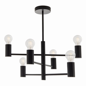 Endon Studio 6 Light Semi Flush Black Ceiling Light simple ceiling design light