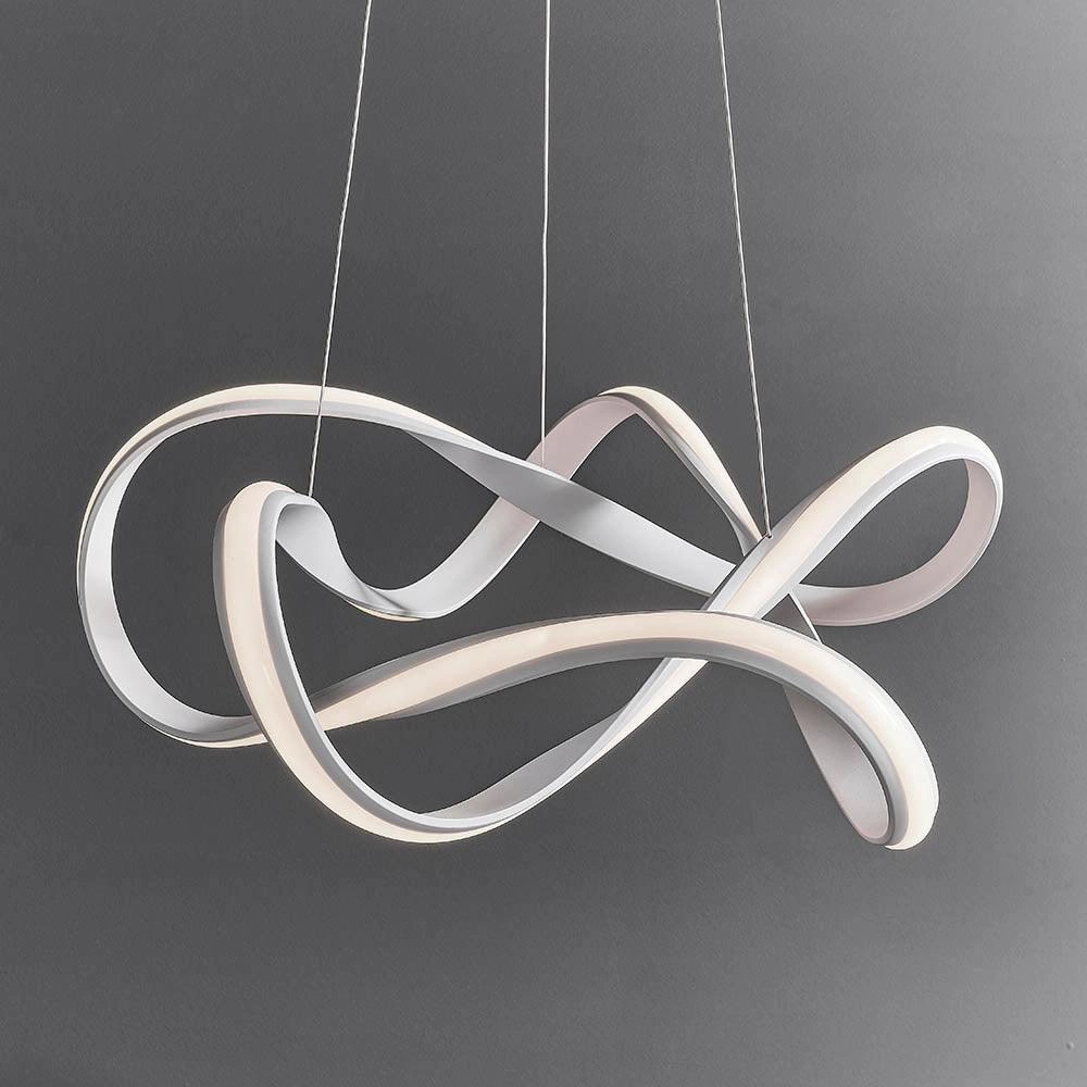 Endon Synergy 1 Light White Ceiling Pendant Light