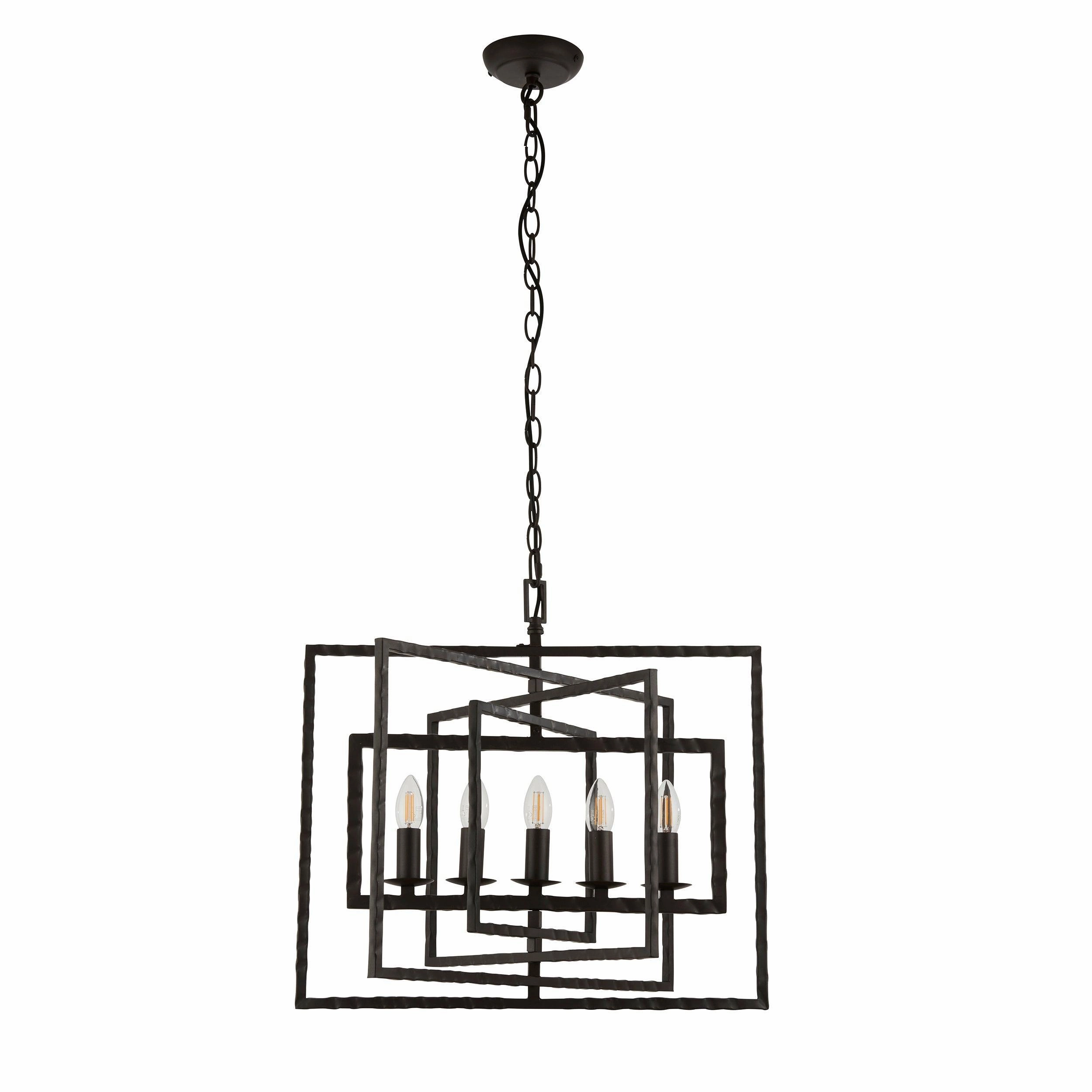 Endon Tibbet 5 Light Hammered Bronze Ceiling Pendant modern ceiling lamp
