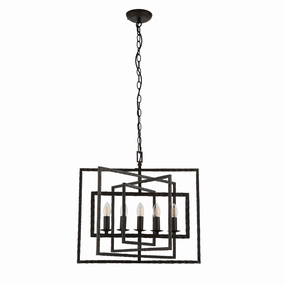 Endon Tibbet 5 Light Hammered Bronze Ceiling Pendant modern ceiling lamp