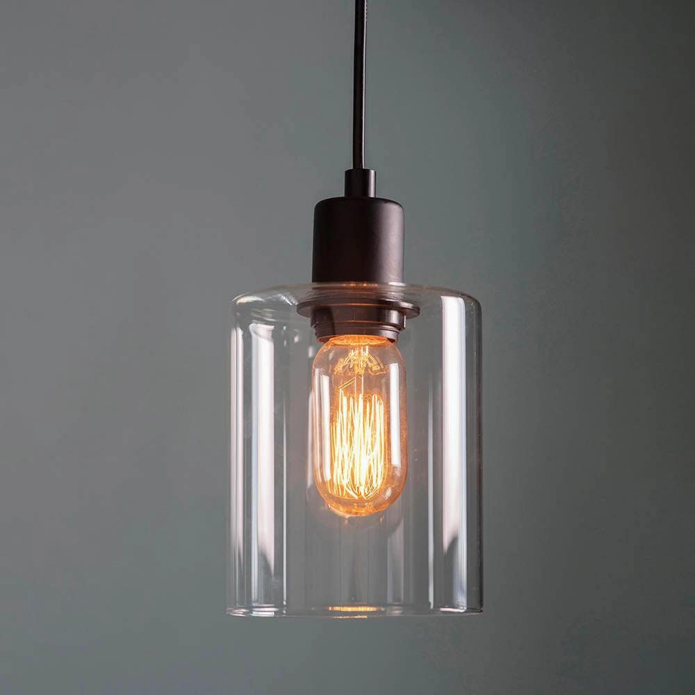 Endon Toledo 1 Light Black Pendant Ceiling Light