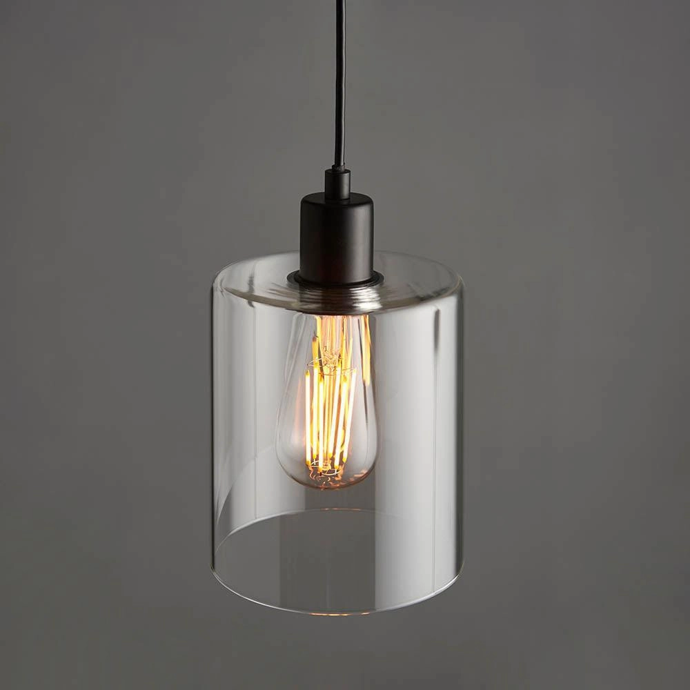 Endon Toledo 1 Light Black Pendant Ceiling Light