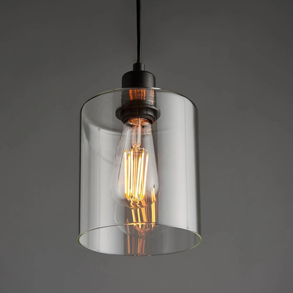 Endon Toledo 1 Light Black Pendant Ceiling Light