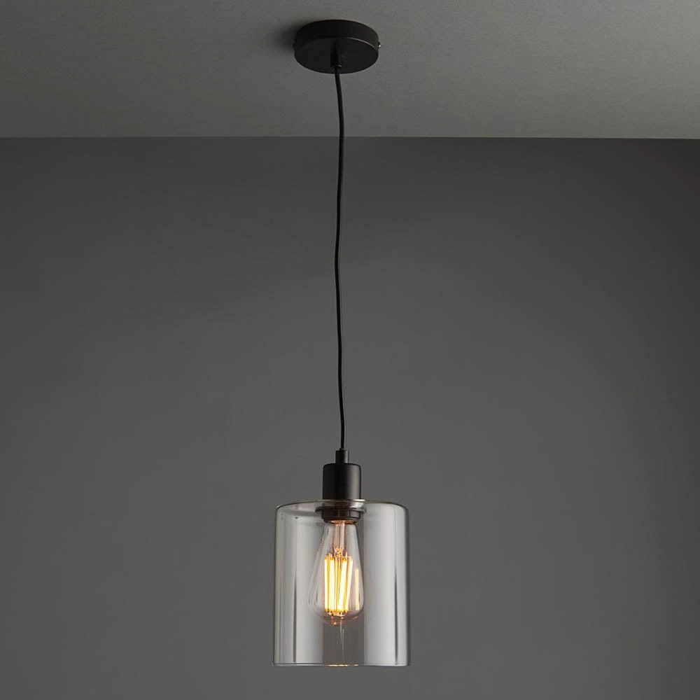 Endon Toledo 1 Light Black Pendant Ceiling Light