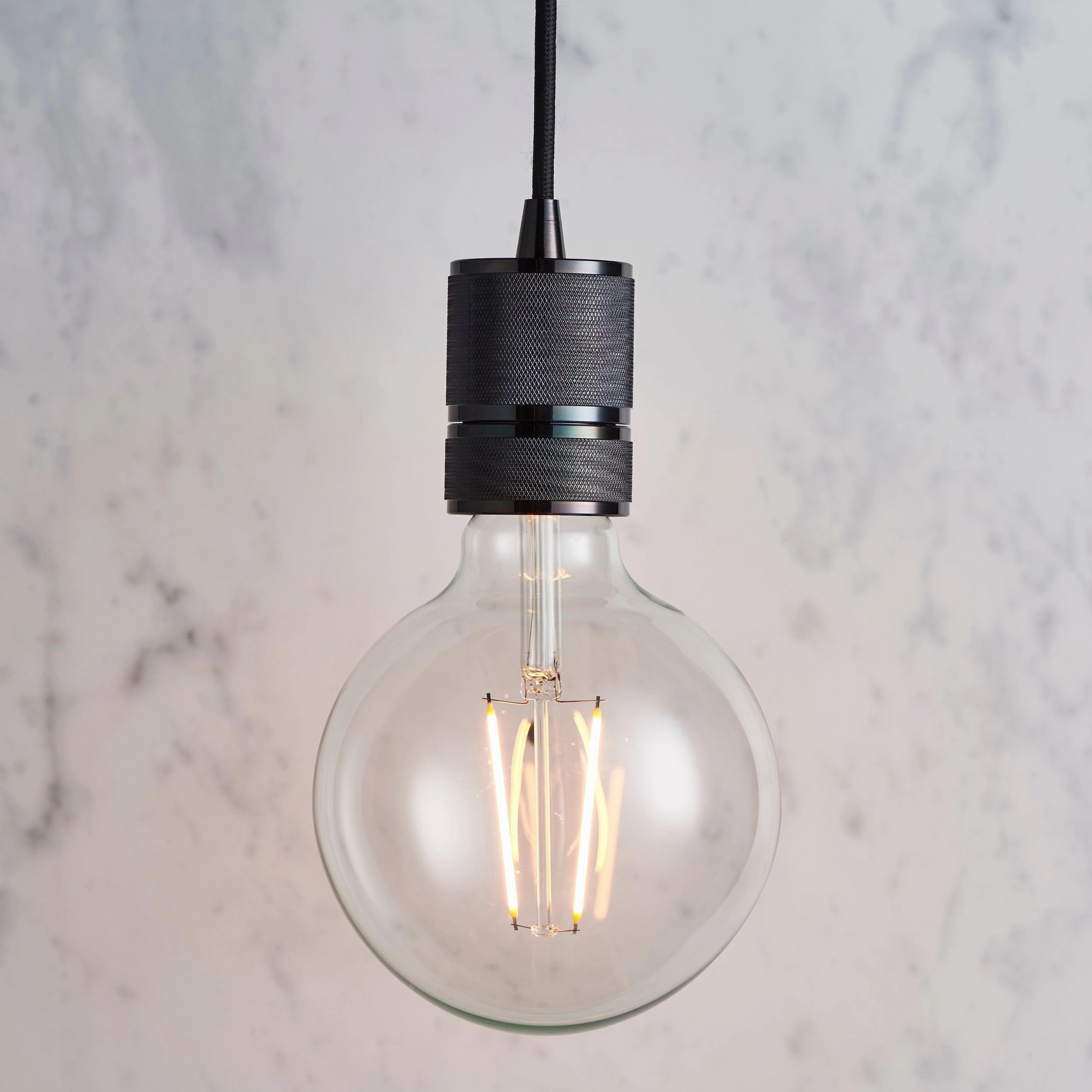 Endon Urban 1 Light Black Ceiling Pendant