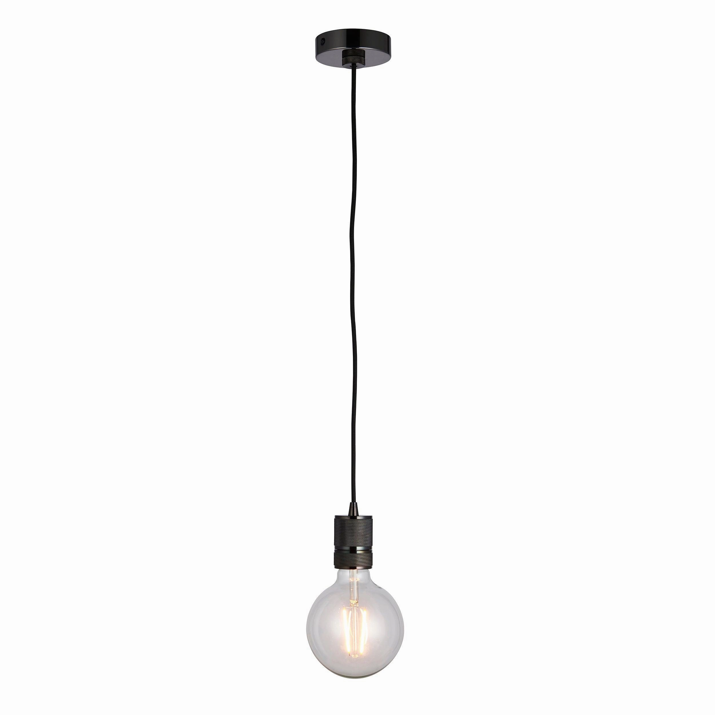 Endon Urban 1 Light Black Ceiling Pendant