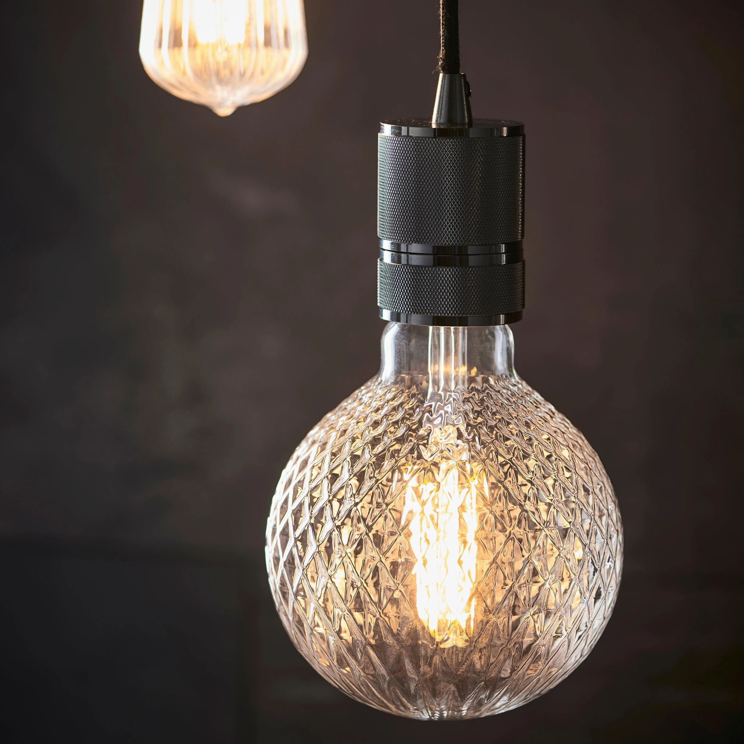 Endon Urban 1 Light Black Ceiling Pendant