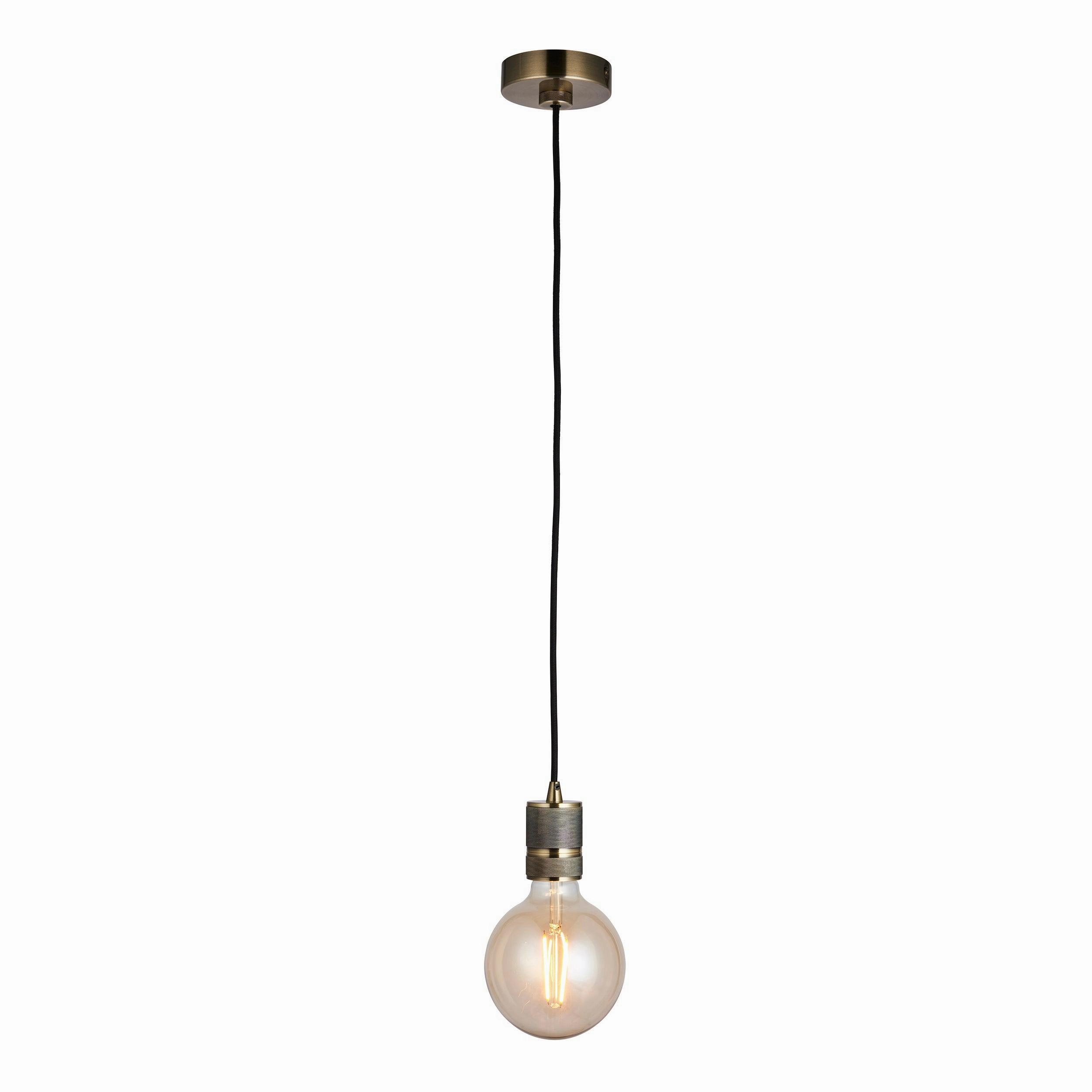 Endon Urban 1 Light Brass Ceiling Pendant