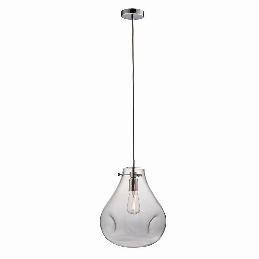 Endon Utopia 1 Light Clear Glass Ceiling Pendant minimalist ceiling light