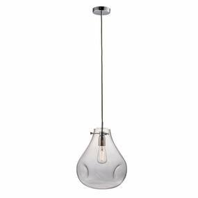 Endon Utopia 1 Light Clear Glass Ceiling Pendant minimalist ceiling light