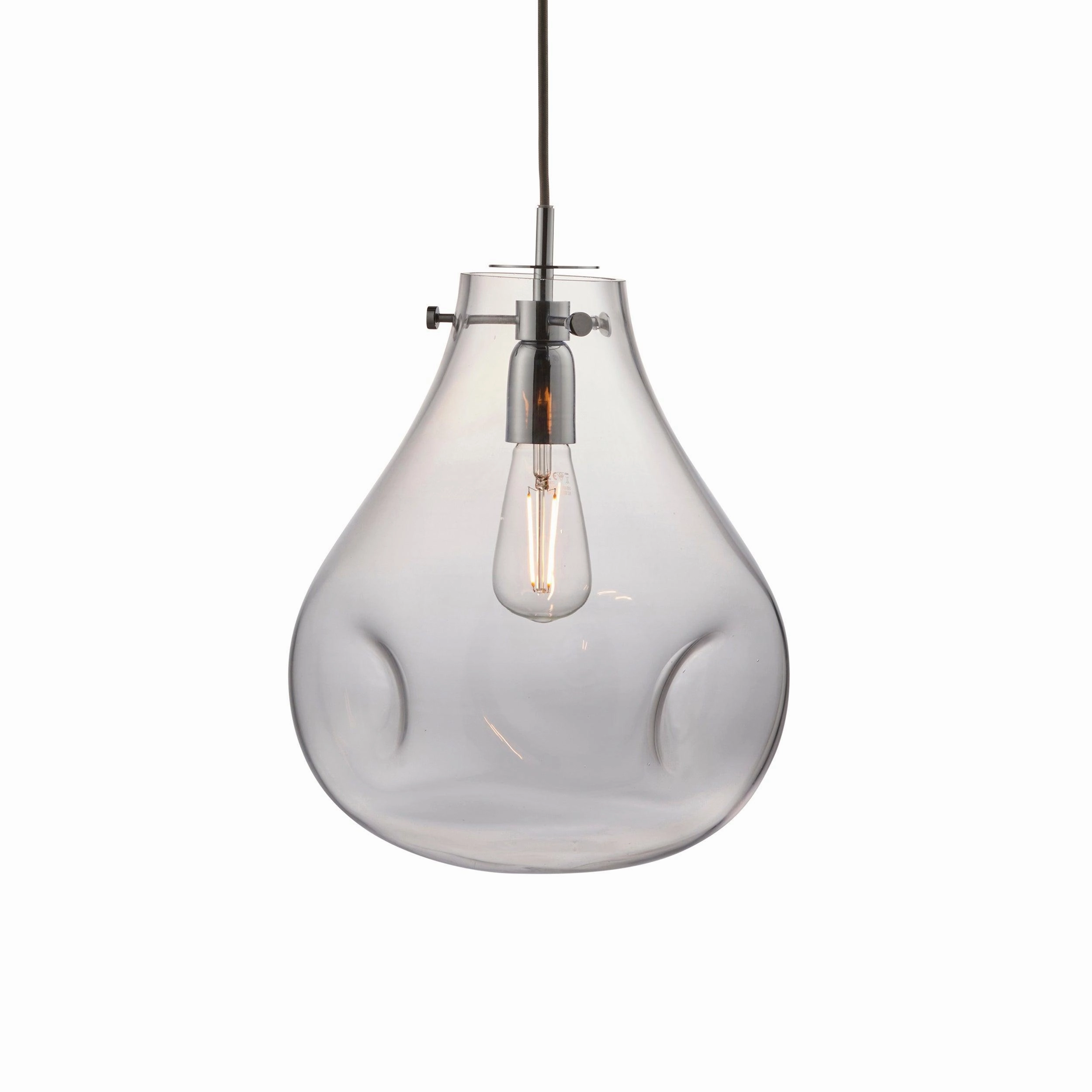 Endon Utopia 1 Light Clear Glass Ceiling Pendant
