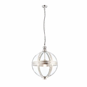 Endon Vienna 1 Light Nickel Medium Ceiling Pendant Light minimalist ceiling light