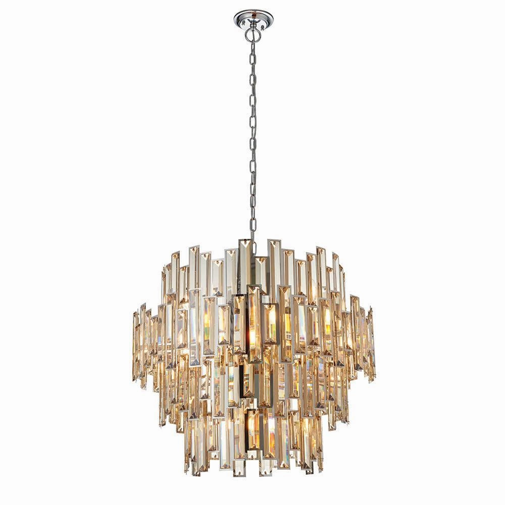 Endon Viviana 15 Light Tinted Champagne Crystal Chandelier