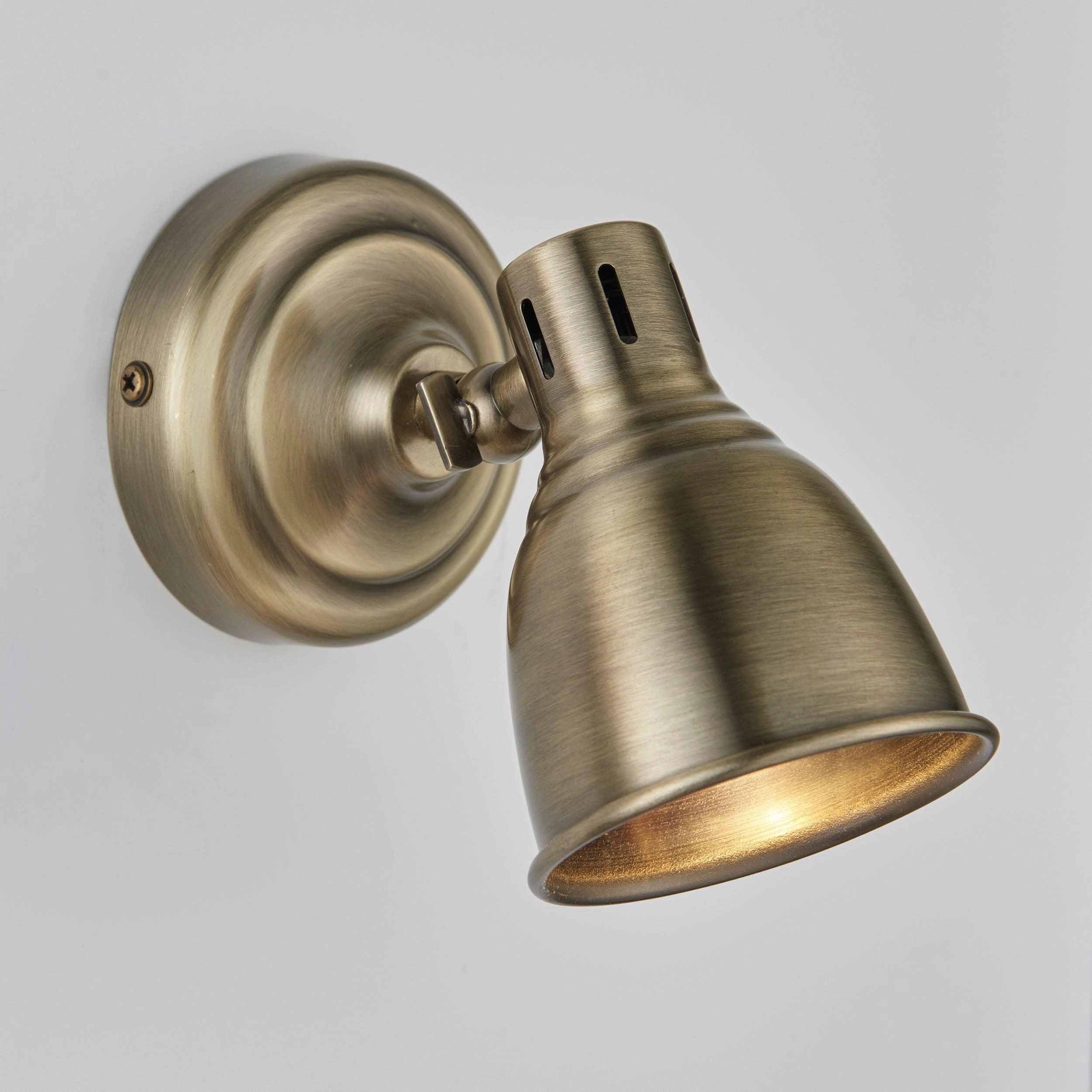 Endon Westbury 1 Light Brass Spotlight