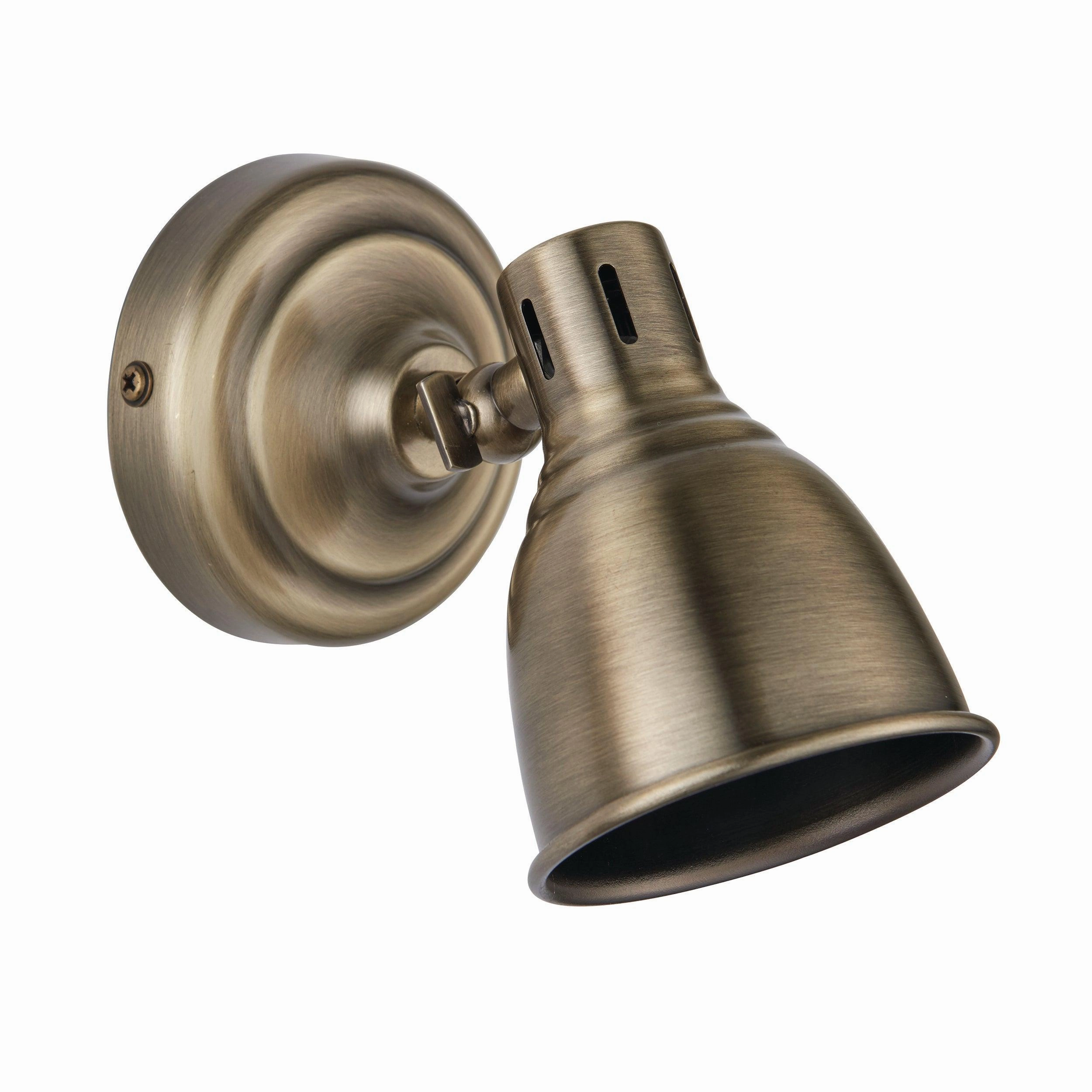 Endon Westbury 1 Light Brass Spotlight